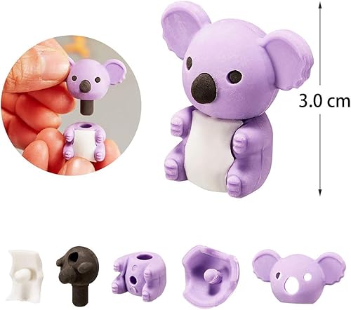 Miniatura 4 de 35Pcs Animal Erasers Desk Pets for Kids Animal Pencil Erasers Bulk Puzzle Eraser Toys Gifts for Classroom Prizes,Game Reward,Treasure Box,Easter Egg