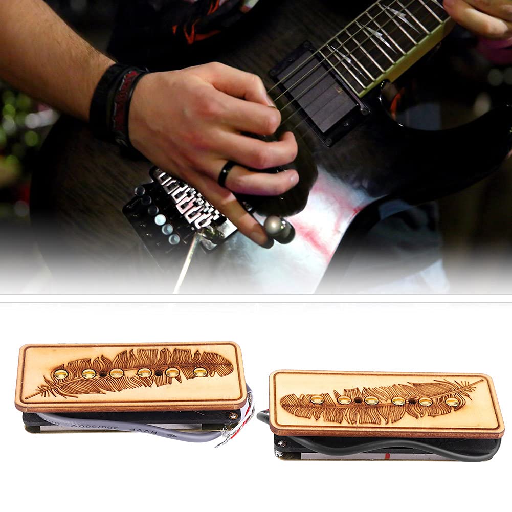 GMB213 Pickup per chitarra elettrica Materiale plastico Design di circuiti elettronici di precisione Pickup al manico a ponte Feather Wood SS per musicisti jazz Uscita tono morbido