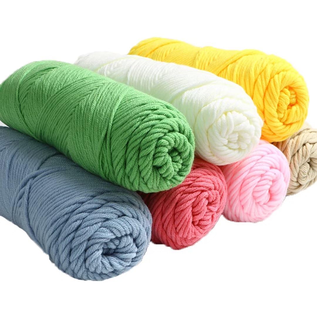 Miękka włóczka szydełkowa 100g Tufted Yarn Ball, 8-nitkowa włóczka szydełkowa do robienia na drutach swetrów i szalików, włóczka akrylowa do robienia dywanów Punch Needle, 3mm gruba nić do szycia haft