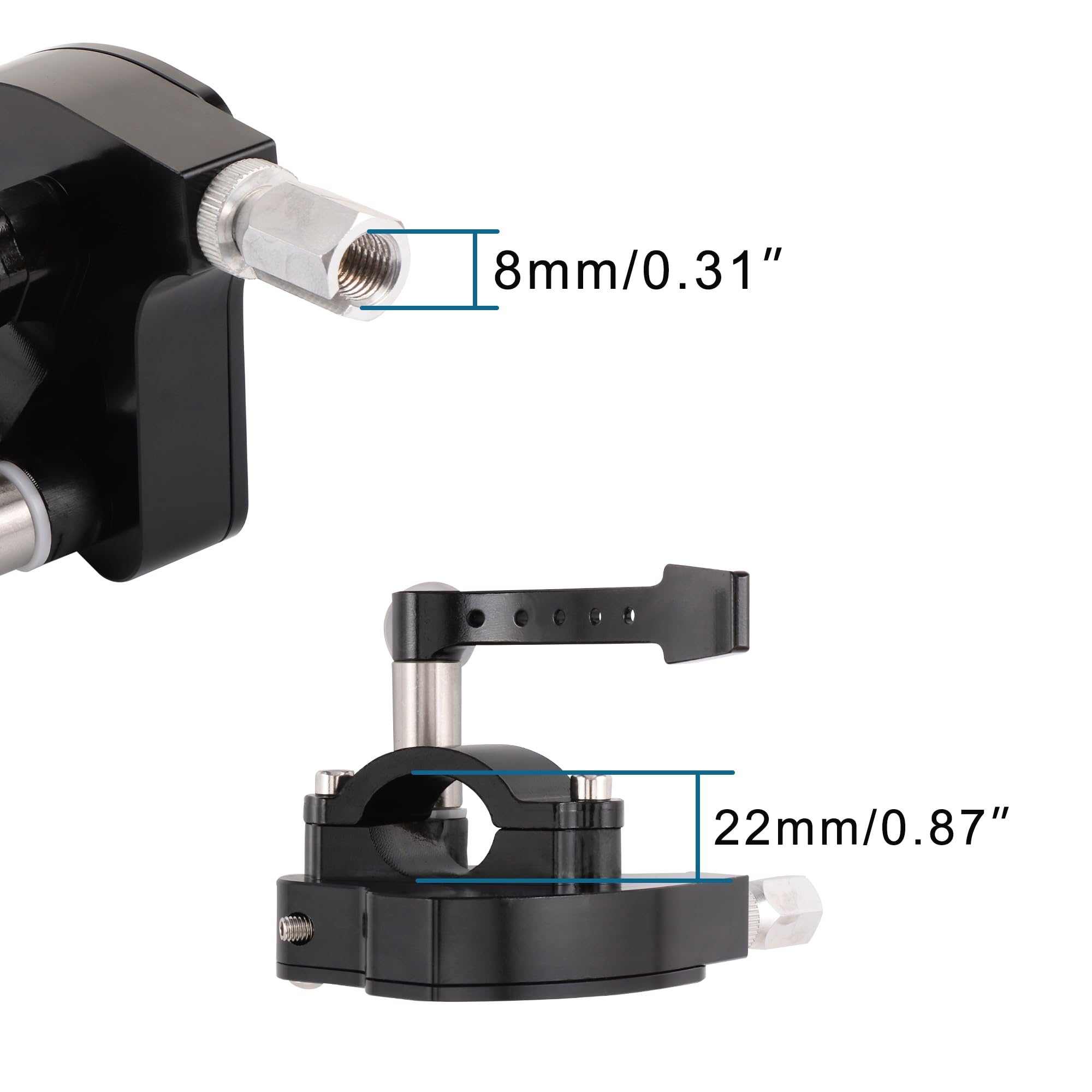 GOOFIT 7/8" 22mm CNC Thumb Throttle Control Lever Assembly Reemplazo para YFZ450 Warrior 350 Bear Tracker 250 TRX400EX TRX 250 450 R Suzuki LTR 250 500 LT500R LTZ 250 400