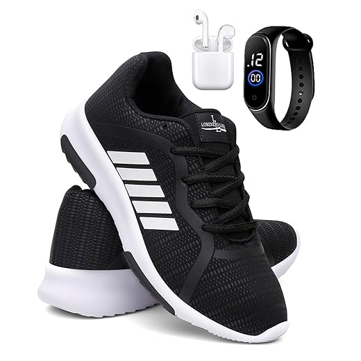 Kit Tênis Masculino Esporte Corrida Academia Macio + Relógio e Fone