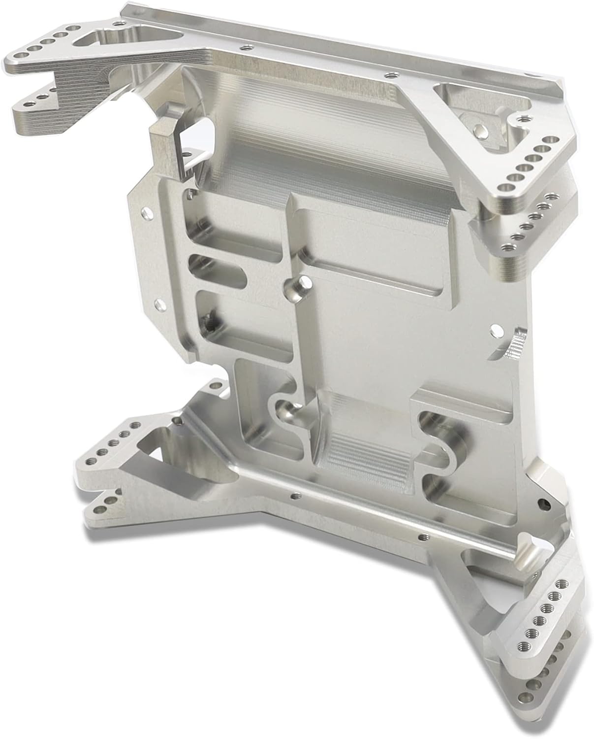 TREAL Ryft Skid Plate Aluminum 7075 CNC Machined, Center Skid Board Compatible with Axial Ryft RBX10 Upgrades Ryft RBX10 Chassis Skid Plate AXI231025 (Silver)