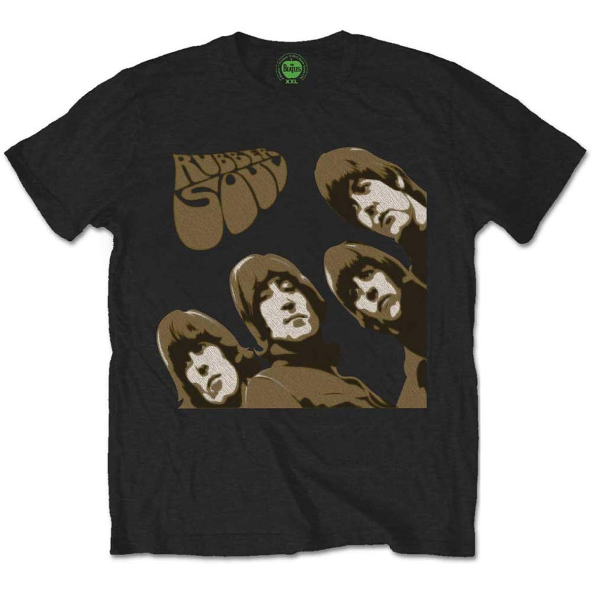 The Beatles Men's Rubber Soul Sketch Regular Fit Crew Neck Short Sleeve T - Shirt, Black (Black Black), Large (Manufacturer Size:Large)