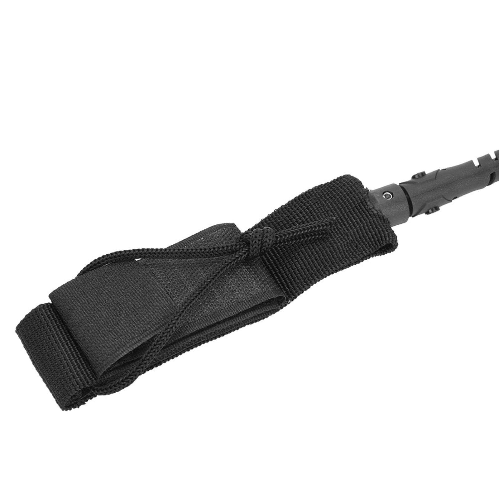 Dpofirs Guinzagli per tavola da Surf TPU, Corda Elastica Nera da 10 Piedi per Sport Acquatici, guinzagli da Surf con Portachiavi, guinzaglio con Acciaio Inossidabile a 360 Gradi,