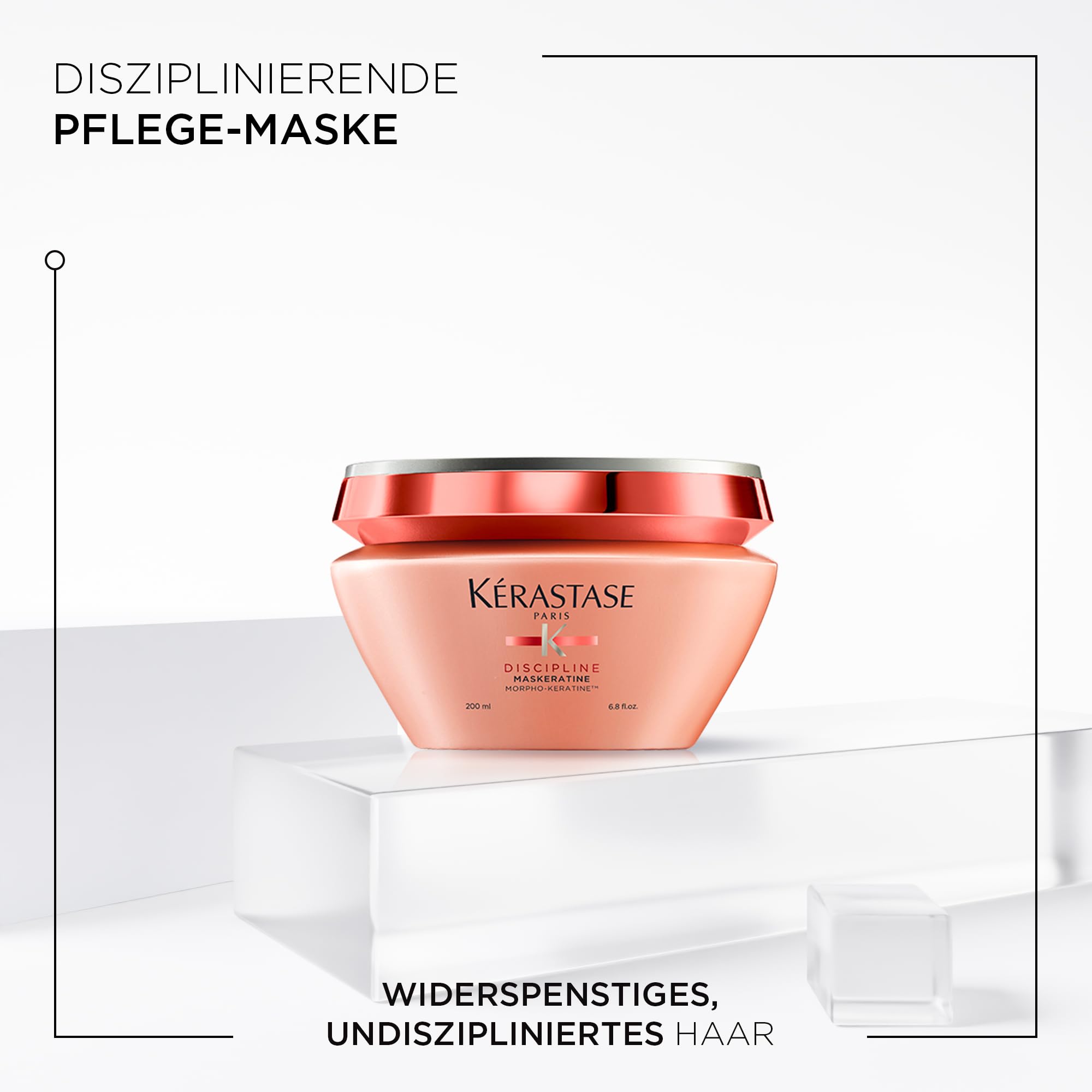 Kérastase Haarmaske für widerspenstiges und strapaziertes Haar, Glättend mit Anti-Frizz Effekt, Maskératine Maske, Discipline