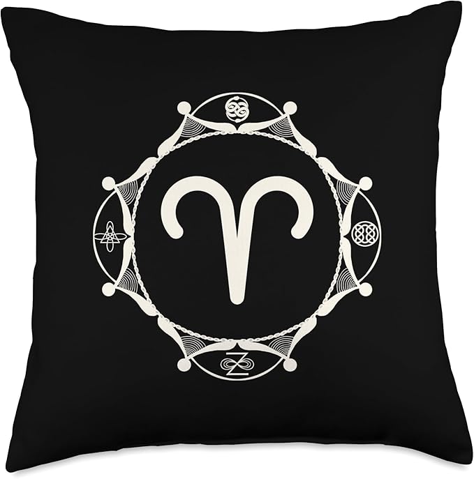 Zodiac sign Aries Horoscope Throw Pillow