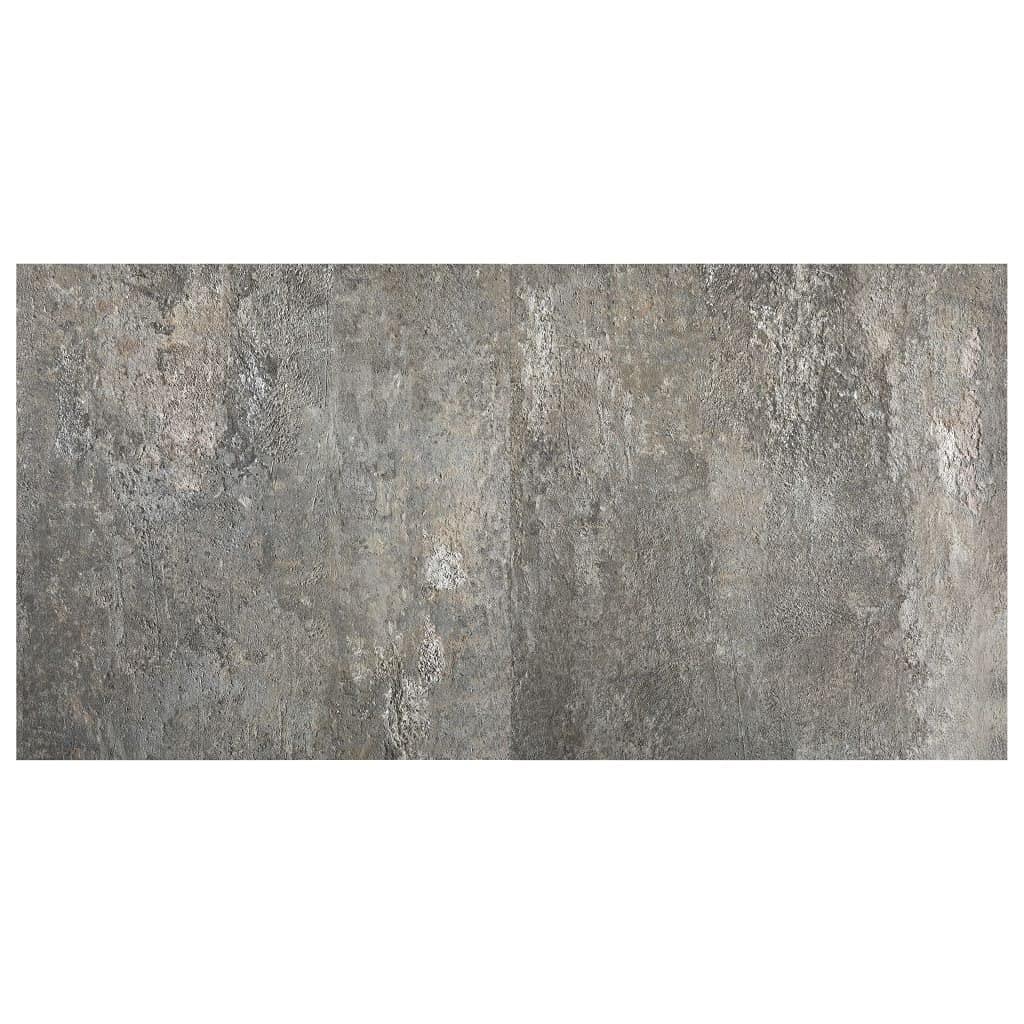 vidaXL Lamas para Suelo Autoadhesivas 55 Piezas Baldosa Azulejo Salón Antiestático Ignífugo Impermeable Antideslizante PVC 5,11 m² Gris