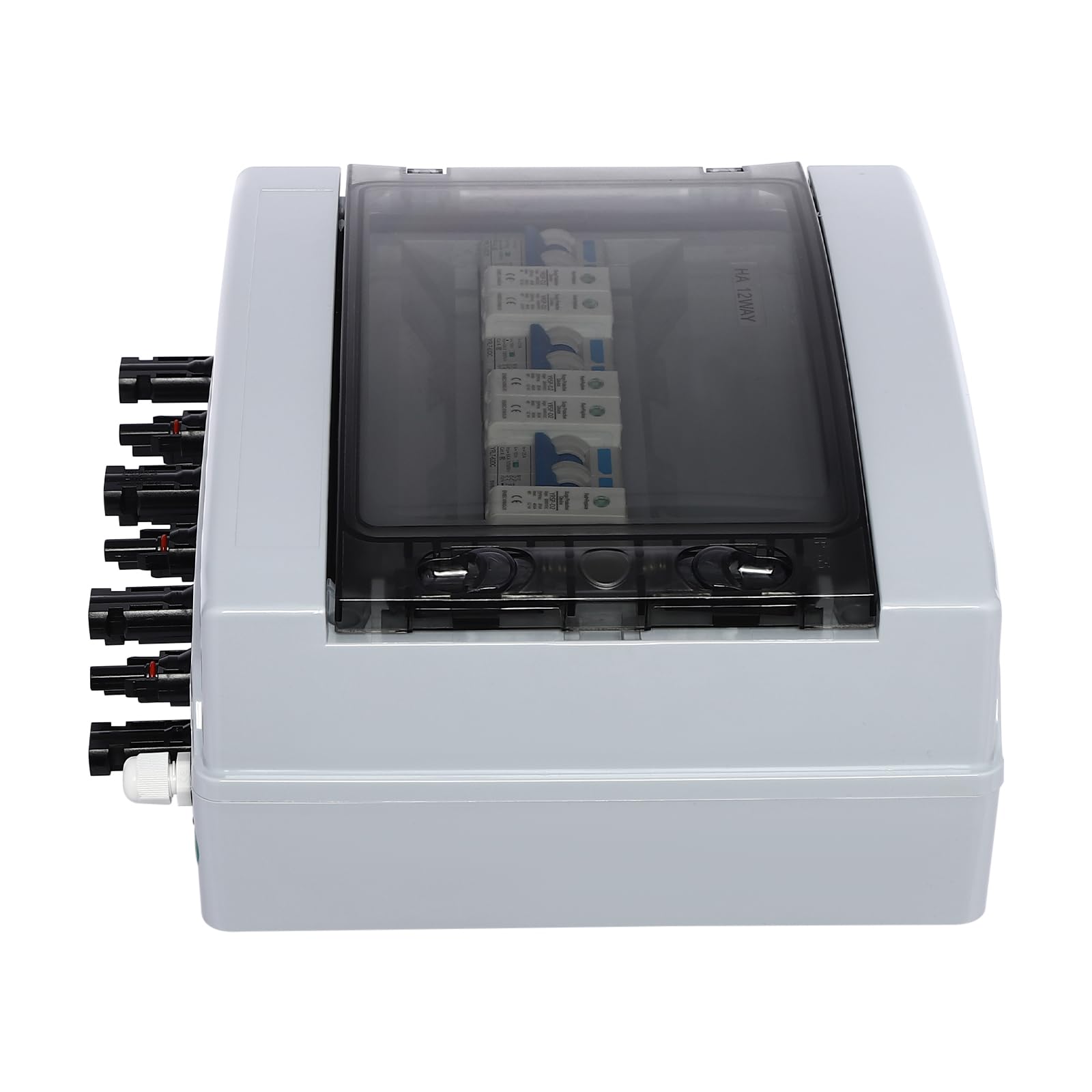 Überspannungsschutz PV Combiner Box für Solarpanel 3 in 3 out 1000V Solar Leitungsschutzschalter DC Trennschalter Blitzschutz für PV Anlage Photovoltaik IP65 Wasserdichtes (25A)