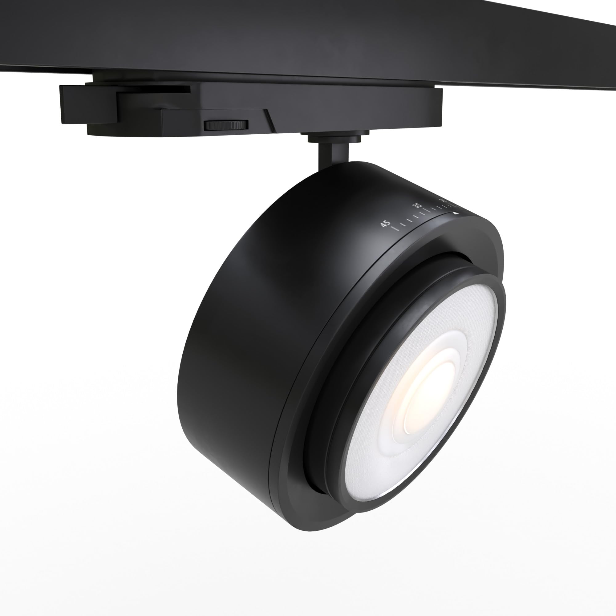 Faretto LED circolare a binario trifase 35W - ZOOM 15º- 45º - 4000K - CRI 90