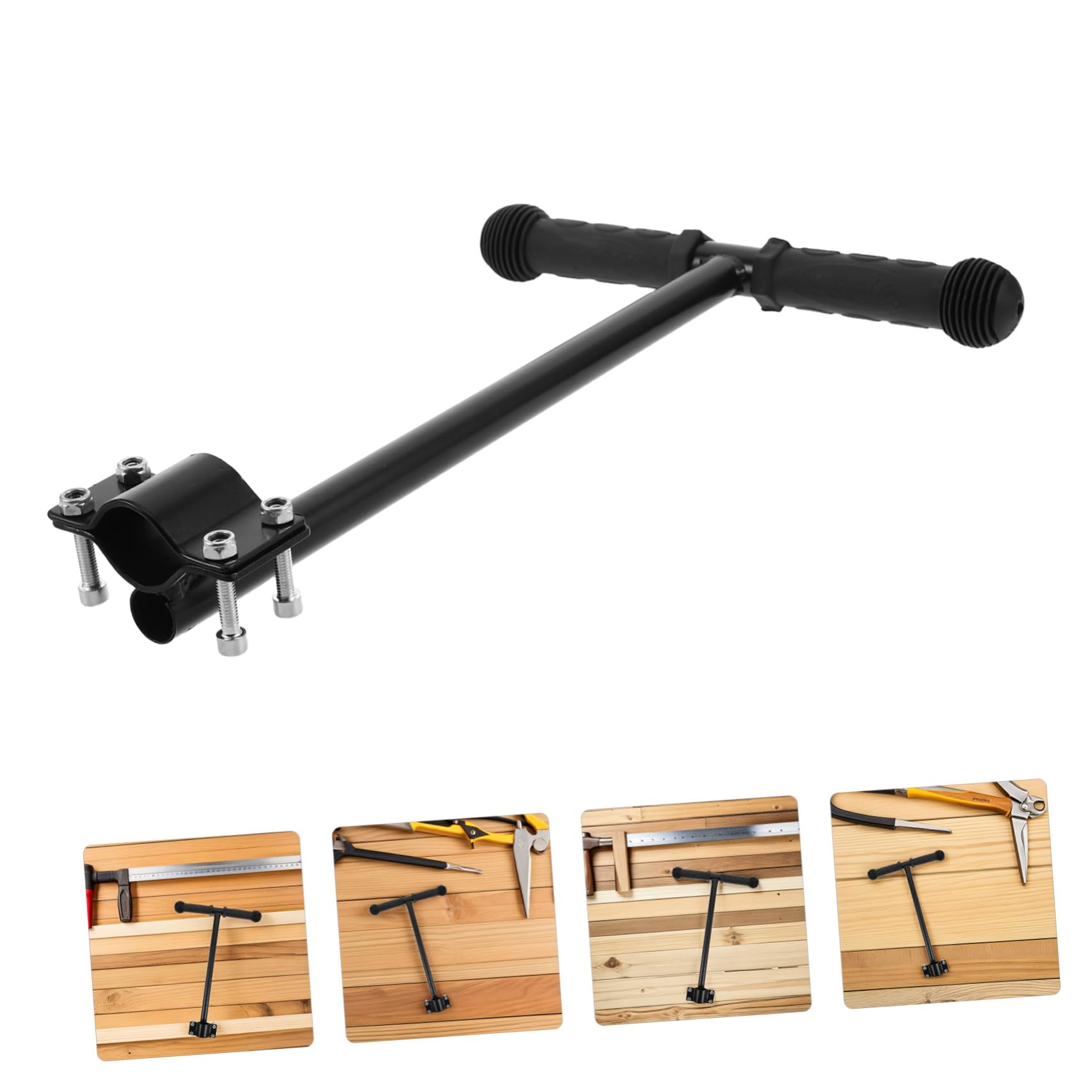 Barre Extension pour Poussette Poignée Ergonomique en Acier Inoxydable et Plastique, Diamètre 1,18 pour Chariot et Wagon, Installation Facile pour Promenades et Courses