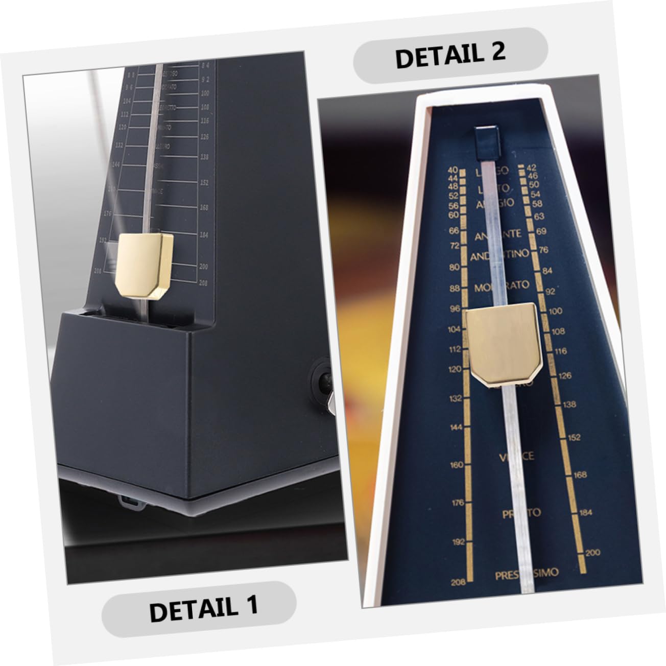 Abaodam Mini Mechanical Metronome Slider Metal Sliding Block for Piano Accessories Metronome for Guitar/violin