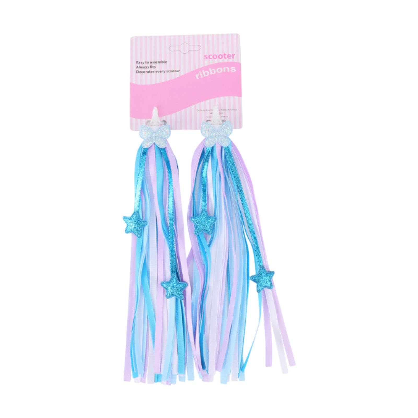 ATORSE 2Pcs Kids Bicycle Tassel Colorful Tassels for Kid Bikes Bicycle Grips Ribbon Blue-picture-33