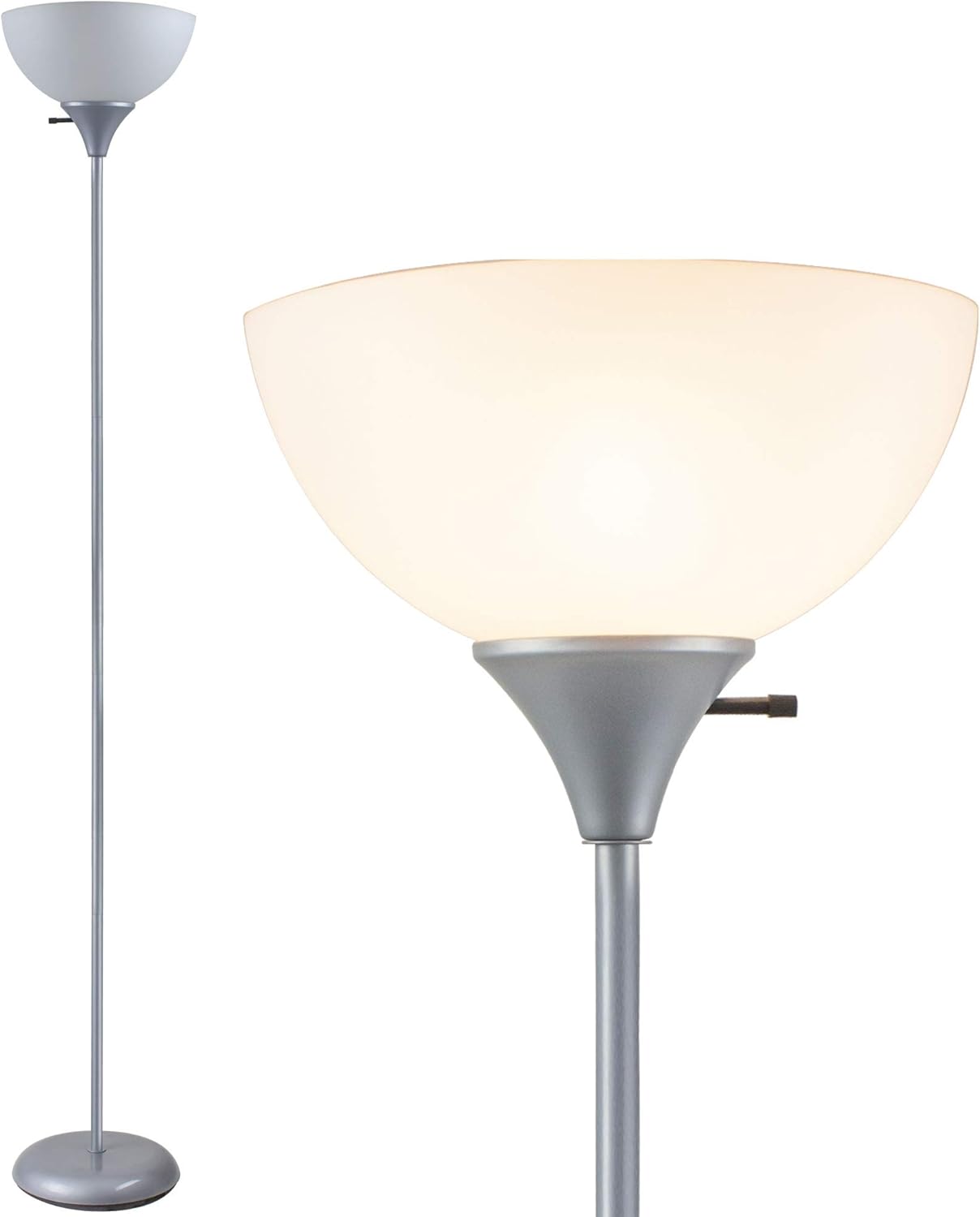 Newhouse Lighting NHFL-WI-BK Torchiere William 71 inch Modern Standing Daughter Floor Lamp, Perfect Light for Bedrooms, Living Room, Office, Reading, Mother-Son Black : Everything Else