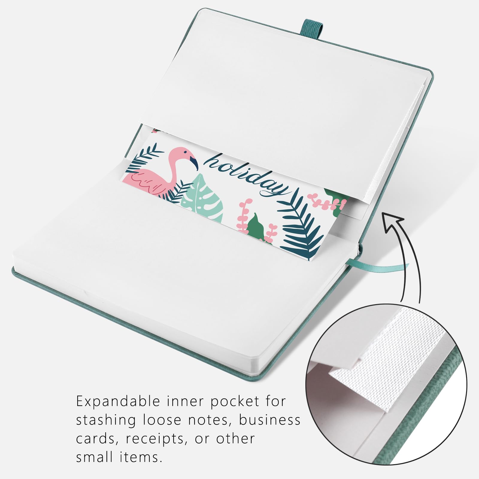YIEO A5 Notebook, 3 Pack Notebook A5 200 Lined Pages 80GSM Journal Notebook Pu Leather Hardback Notepad with Elastic Loop - Image 4