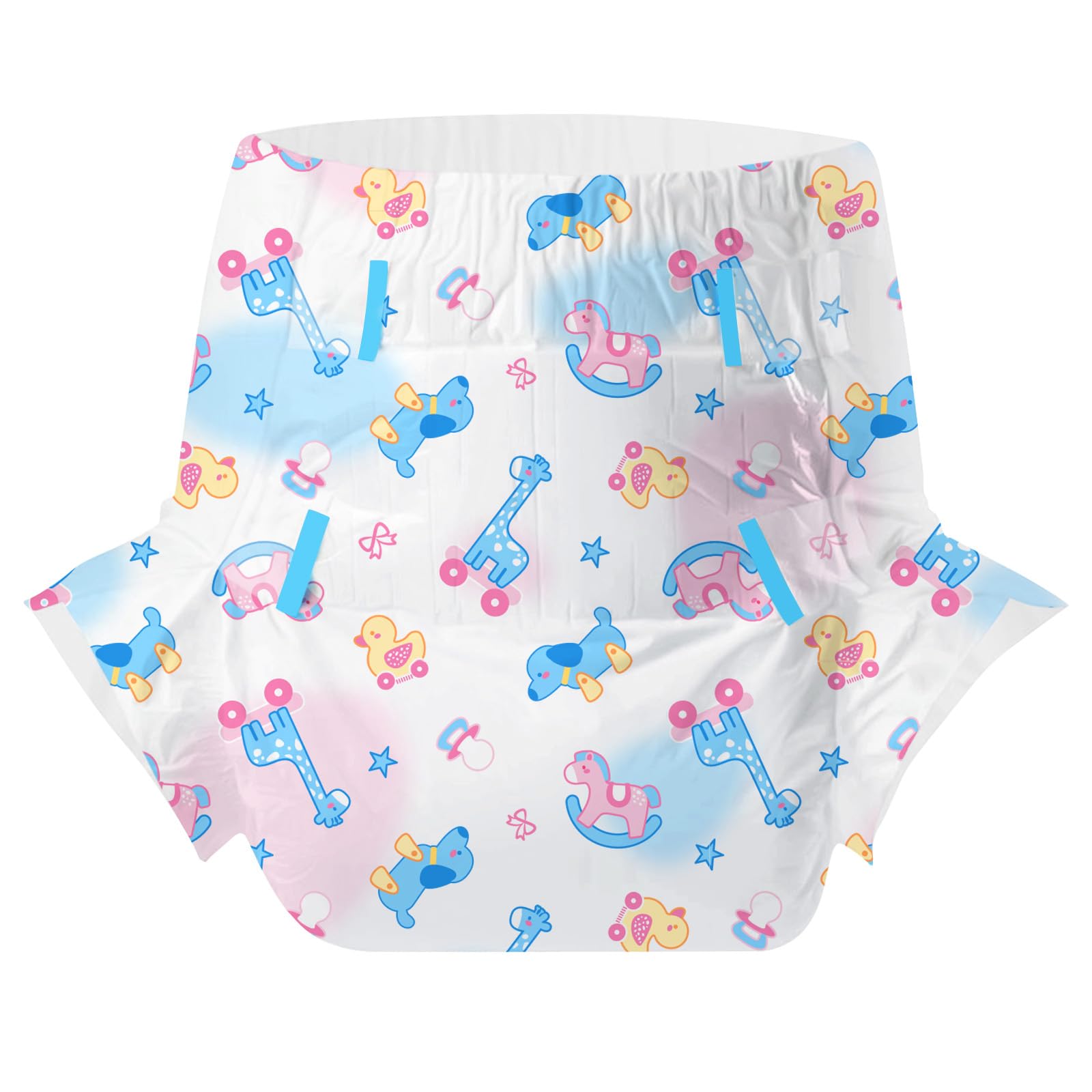 CutiePlusU 40 pañales para adultos con fuerte succión nocturna, Rocking Fun (L 37"-47")