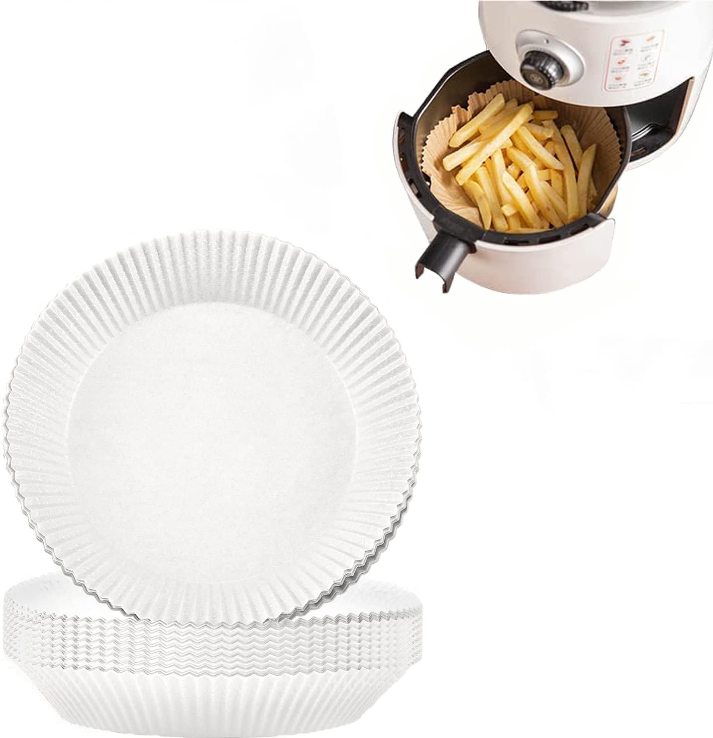 Droposale Air Fryer Disposable Paper Liner Disposable air Fryer Paper Liners, Water-Proof, Oil-Proof, Food Grade Parchment for Baking Roasting Microwave (White, 50) (B0C8N5ZY5H) Amazon Price History, Amazon Price Tracker
