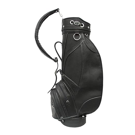 Piel Leather Deluxe 9in Golf Bag Blk, Black, One Size