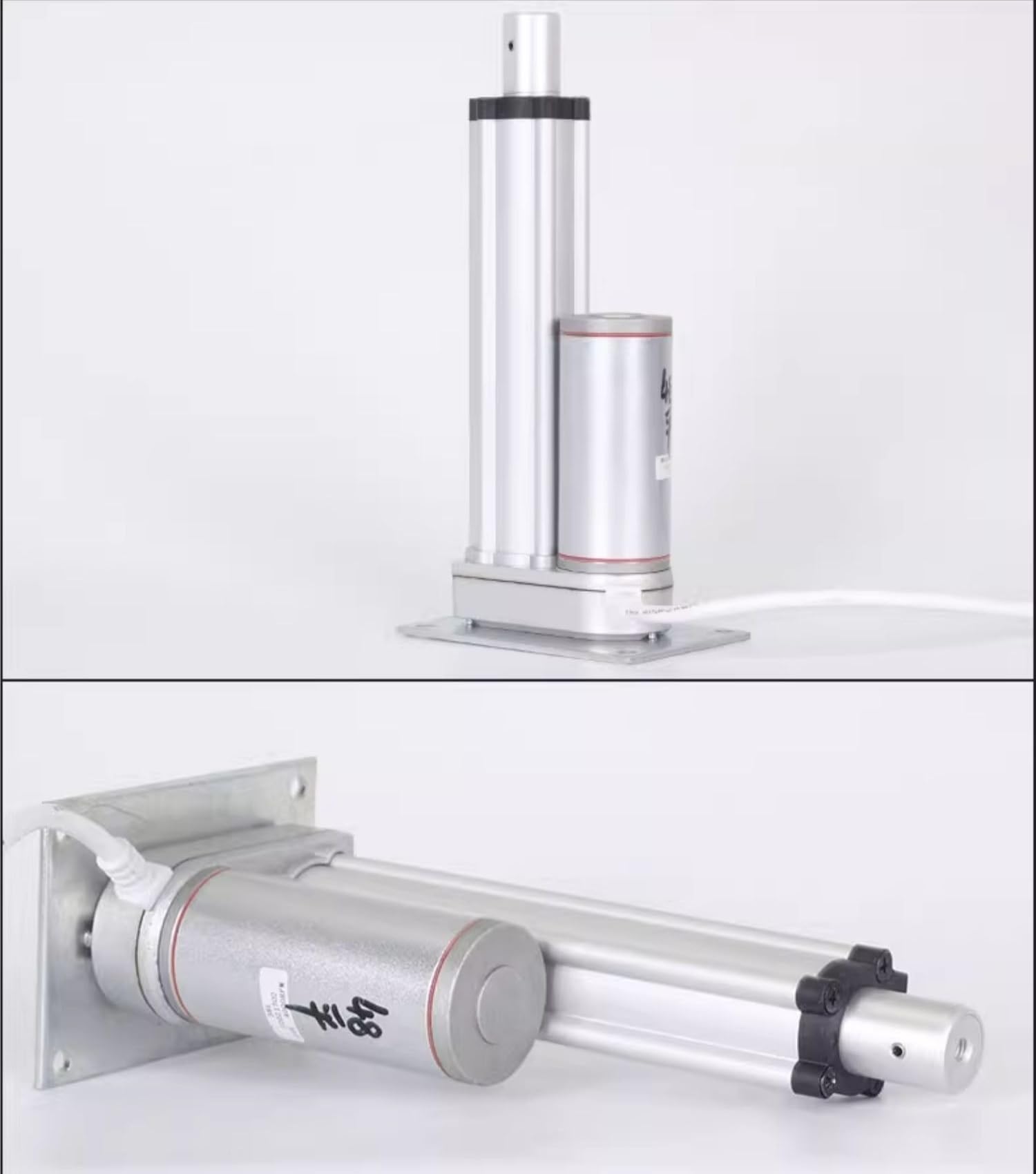 Siłownik liniowy o dużym skoku, 10-1000mm, Heavy Duty 100kg 1000N Max Lift, Prędkość 12mm/s, 24V DC, do podnośnika okien sof(Stroke 100mm)