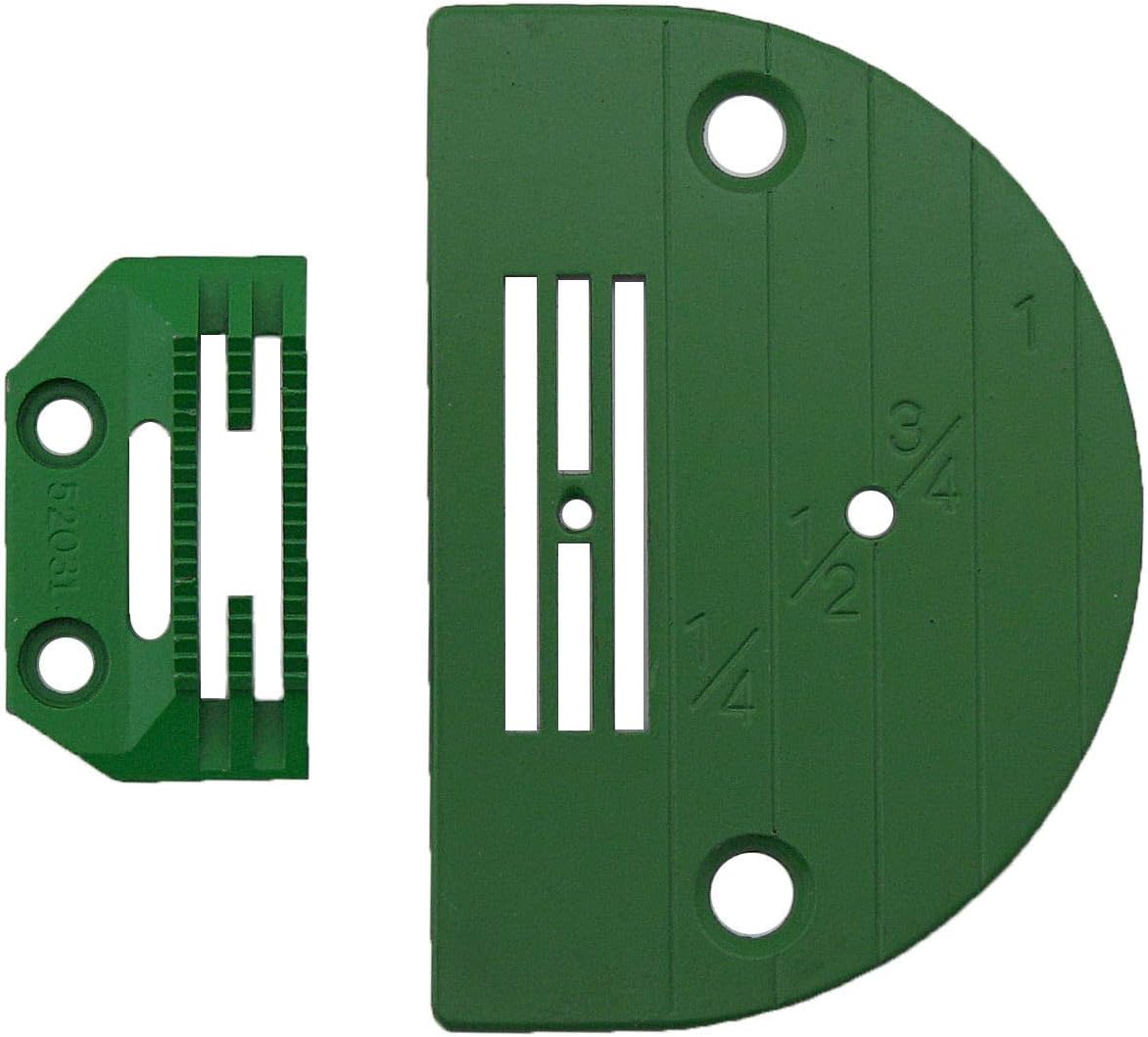 Cutex Leather Sewing Teflon Needle Plate & Feed Dog Set - Singer 31-15, 95, 195, 491