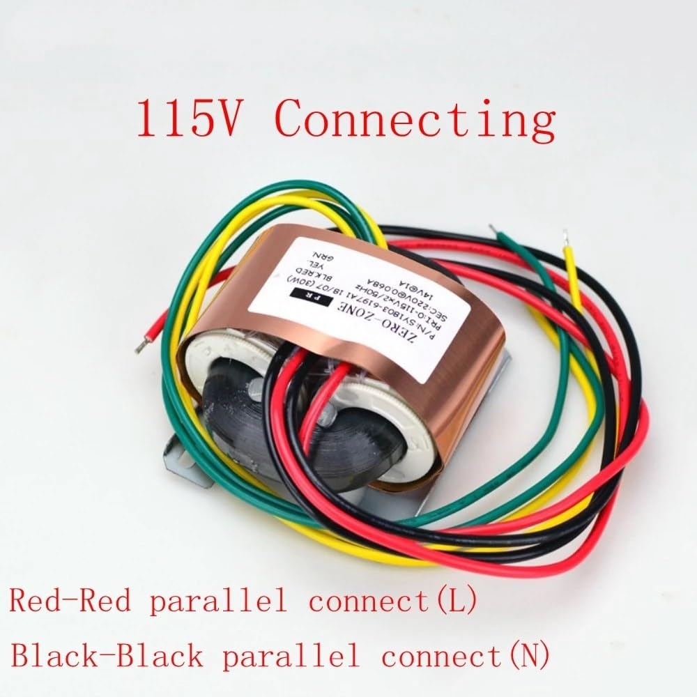 1 szt. 30 VA 30 W R-core PRT Transformator Wejście 0-115 Vx2 lub 230 V Wyjście 220 V 0,068 A 14 V 1 A