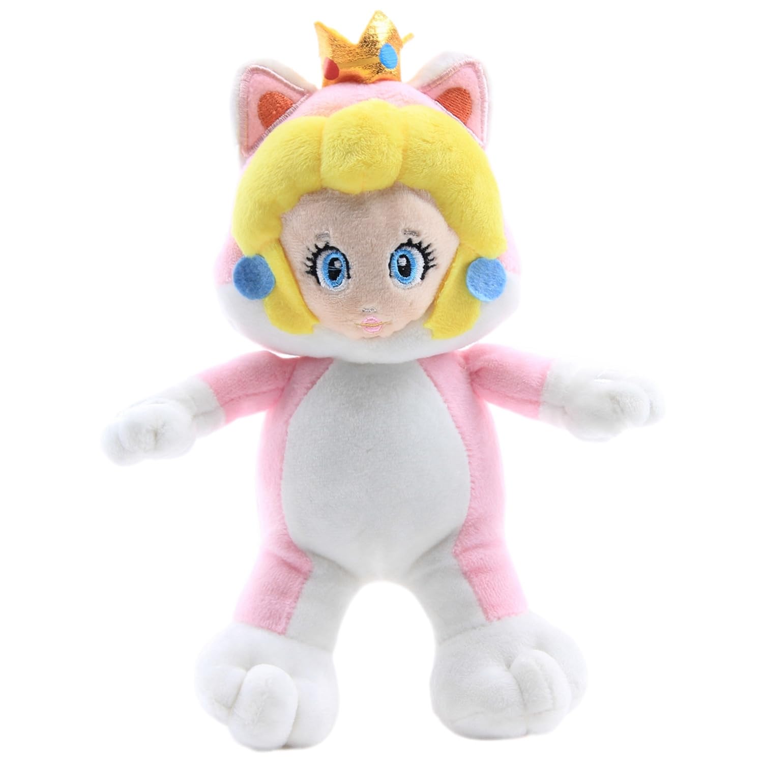Cat Peach Plush Toy Pink Princess Peach Cartoon Plushies Doll 9'' Figure
