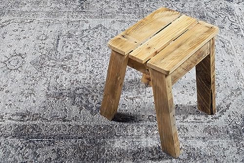 Wecon Home Teppich Beige Blau modern Vintage Kurzflor für Wohnzimmer, Schlafzimmer oder Flur SOHO Touch (240 x 290 cm)