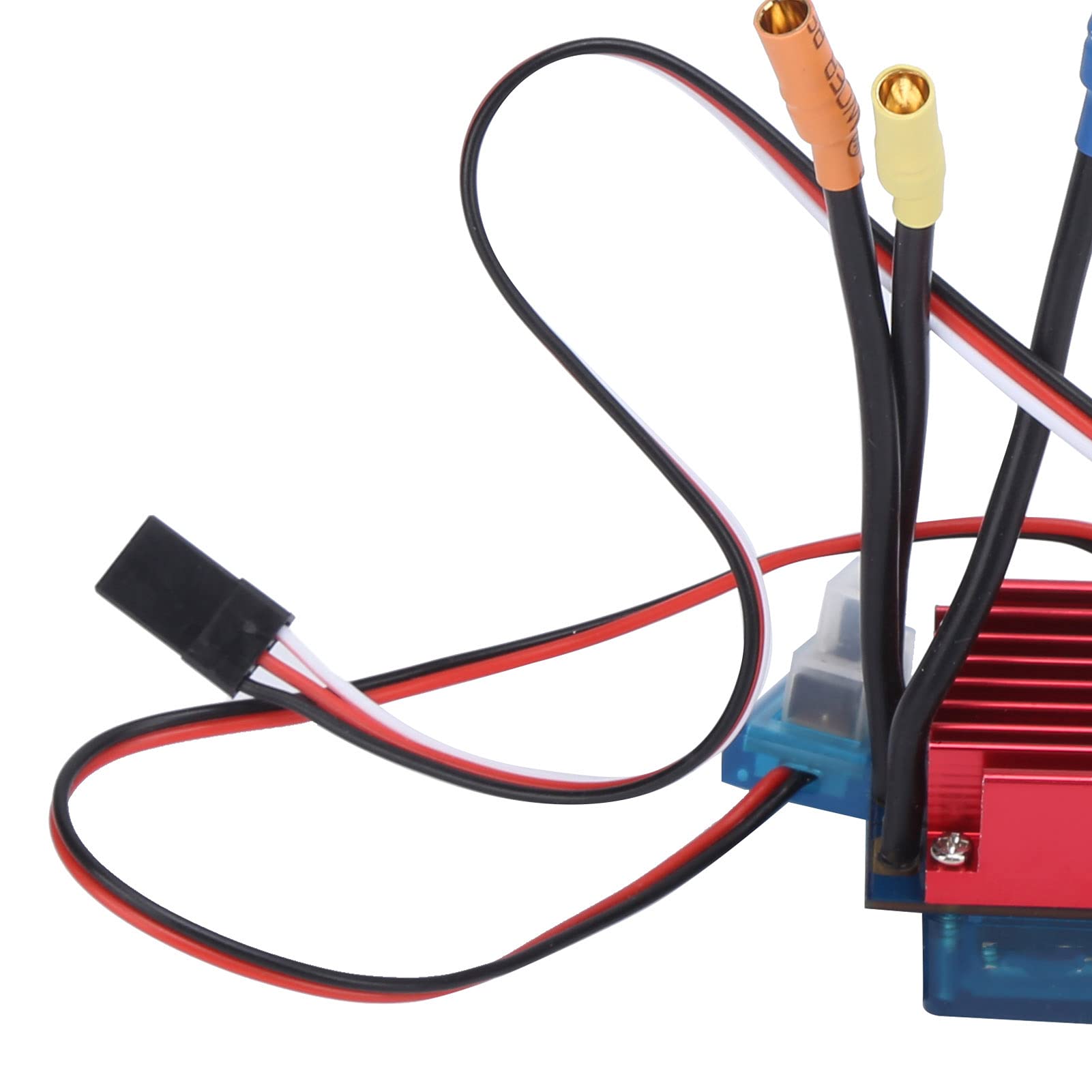 Silnik Bezszczotkowy i Zestaw ESC, Kompatybilny z Samochodami RC | Gładka przepustnica, aluminiowy radiator CNC, 4-biegunowy silnik 2430 7200KV, 25A ESC, karta do programowania, czarna