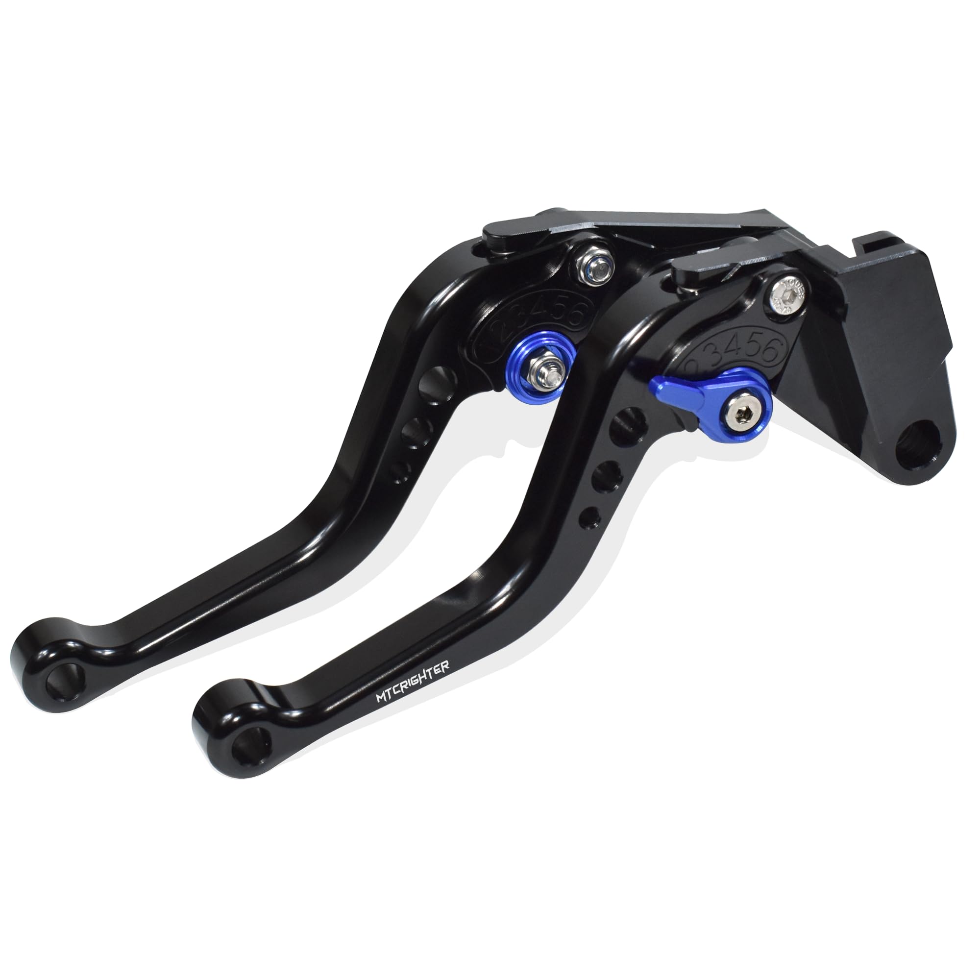 Maneta de freno corta Maneta de embrague compatible con Triumph Trident 660 2021-2024, Aleación de aluminio CNC hecha (Blue)