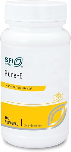 Klaire Labs SFI Health Pure-E - D-alfa natural y tocoferoles mixtos con alto contenido de tocoferol gamma (100 cápsulas blandas)