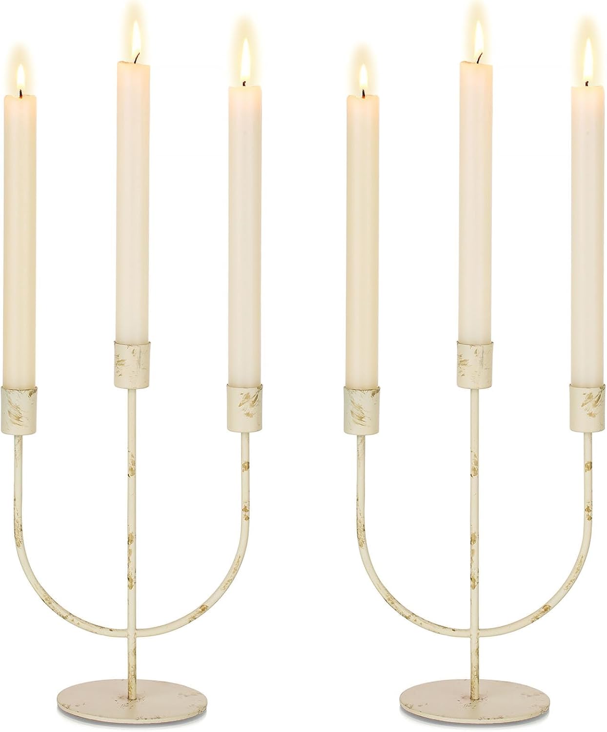 Sziqiqi Candlestick Candle Holders Candelabra Set of 2 Shabby Chic