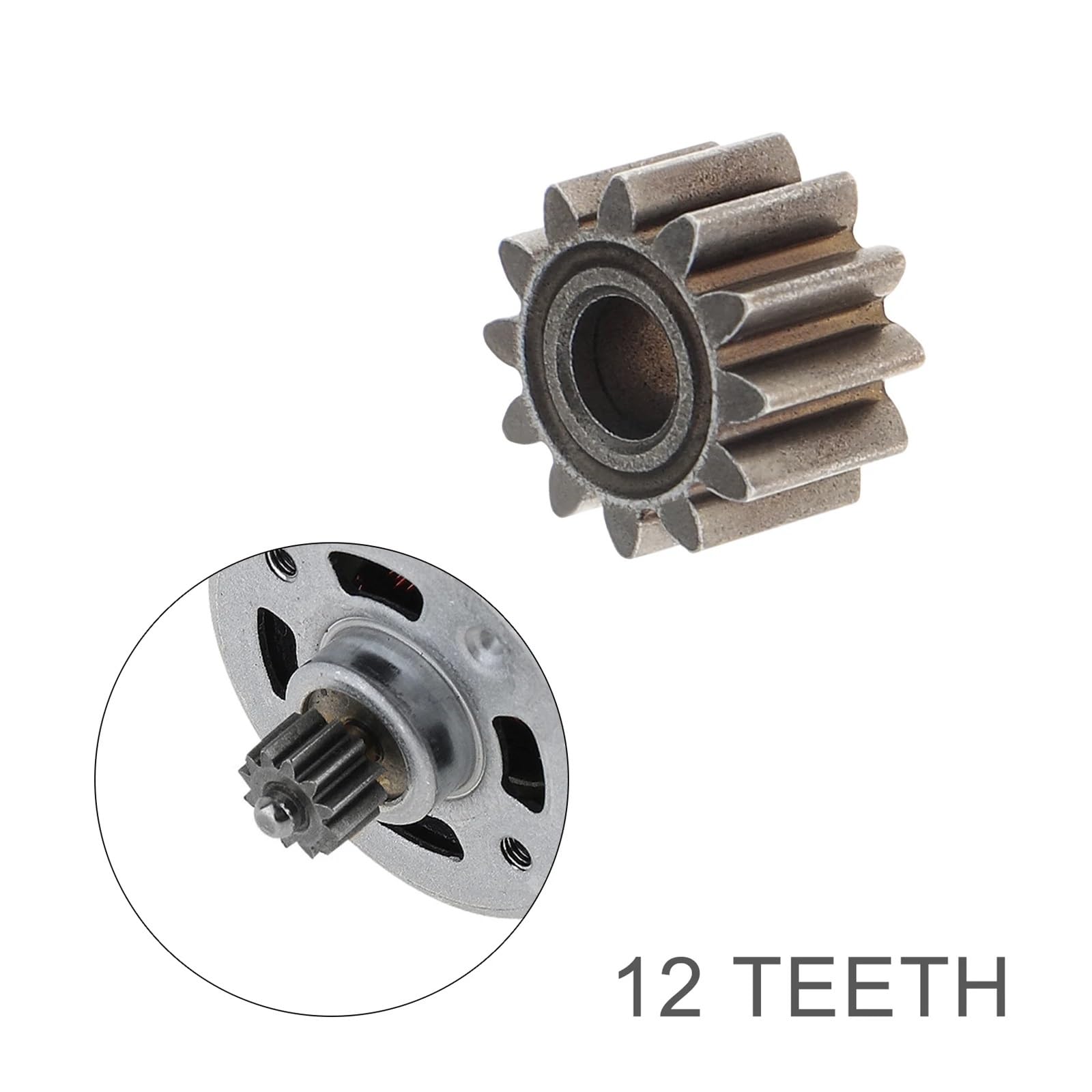 electronic starter Gears 1 Mod 12 Teeth Replaceable electronic starter Gear for RS550 10.8V / 12V / 14.4V / 16.8V / 18V / 21V DC electronic starter OROAOBOMT