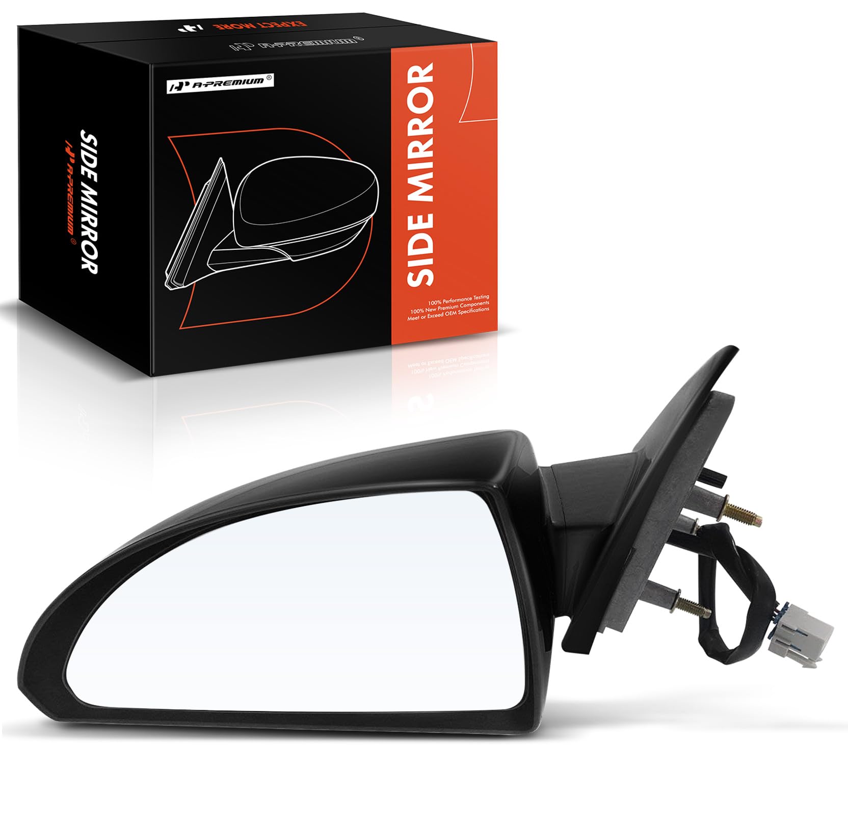 A-Premium Left Driver Side Power Door Mirror - Compatible with Chevrolet Impala 2006-2013, Impala Limited 2014-2016 - Non-Heated, Non-Folding, Black - Outside Rear View Mirror - Replace# 20759191