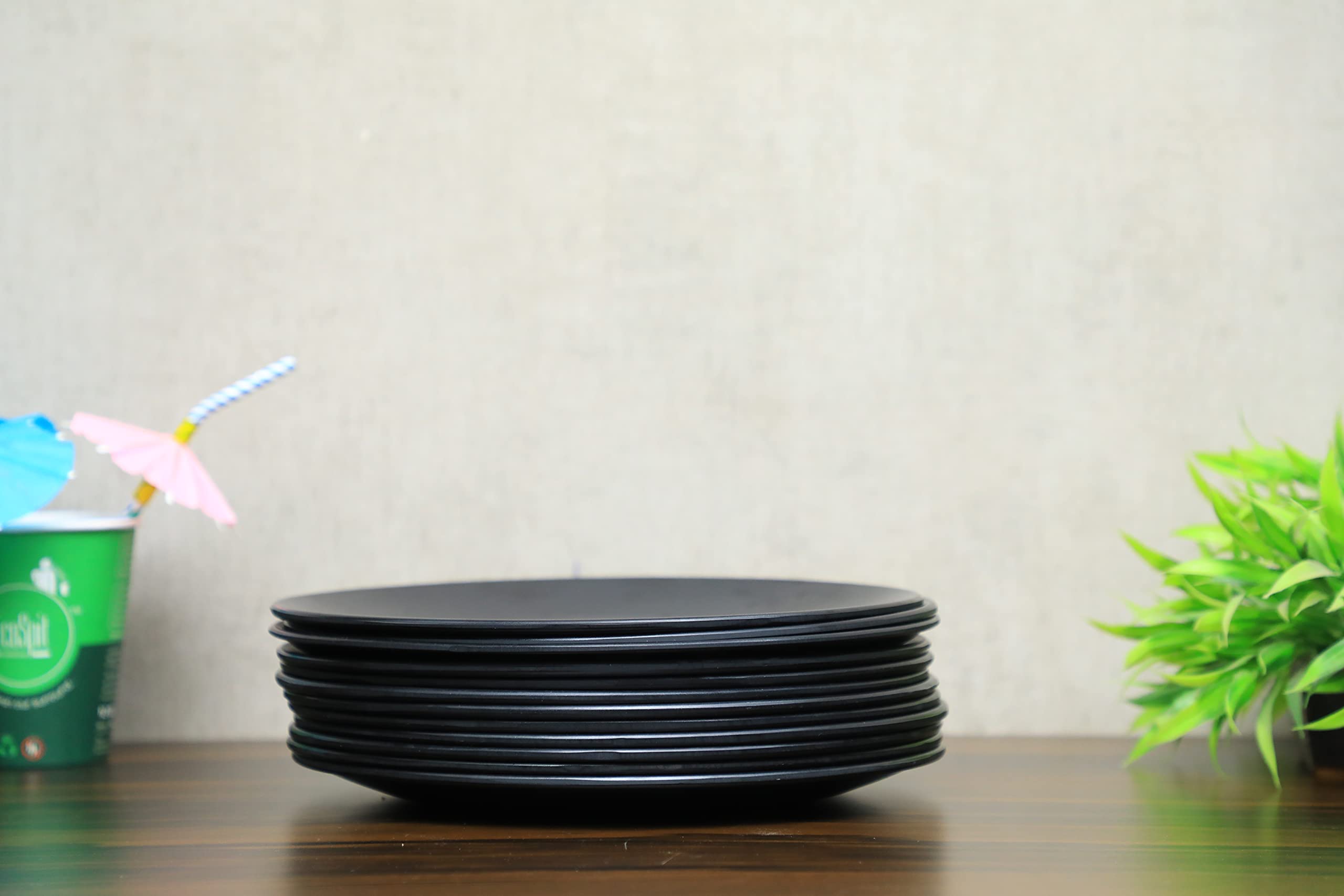 Greenland Black Melamine Dinner Set - 12 Piece -5 Greenland Black Melamine Dinner Set - 12 Piece -5