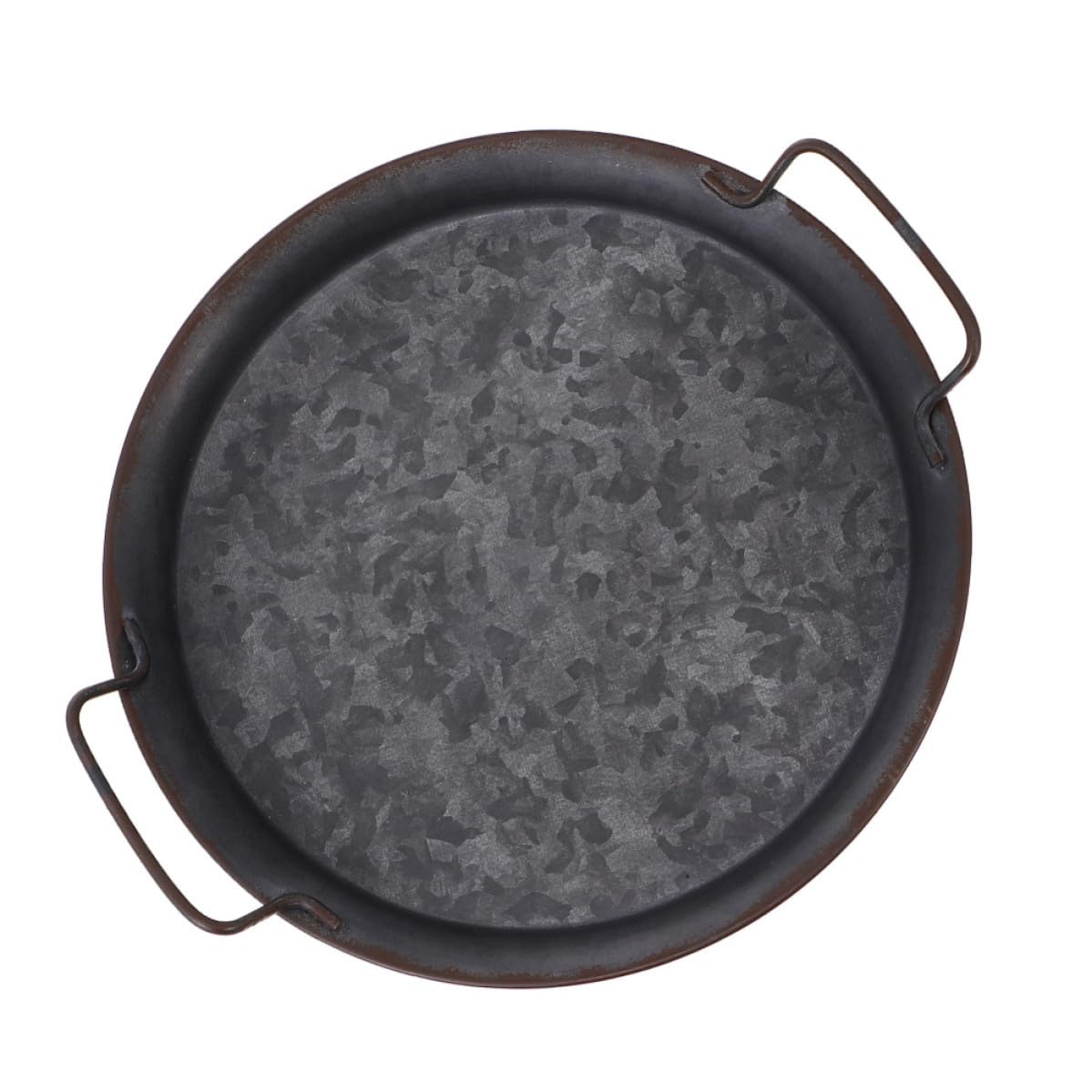Plateau de service en fer noir rond style nordique vide-poche bijoux et bureau
