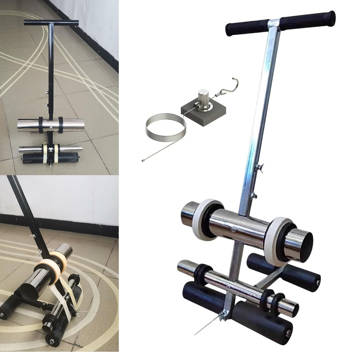 asdchZen Manual Floor Tape Applicator, Hand Push Tape Dispenser, Striping Line Marking Machine, Tape Marking Machine For Driveway/Basketball Court