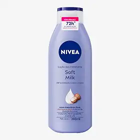 NIVEA Hidratante Desodorante Soft Milk 200ml - Hidratação para pele seca, com textura leve e sensação de suavidade que deixa a pele macia, cheirosa e hidratada por 48h