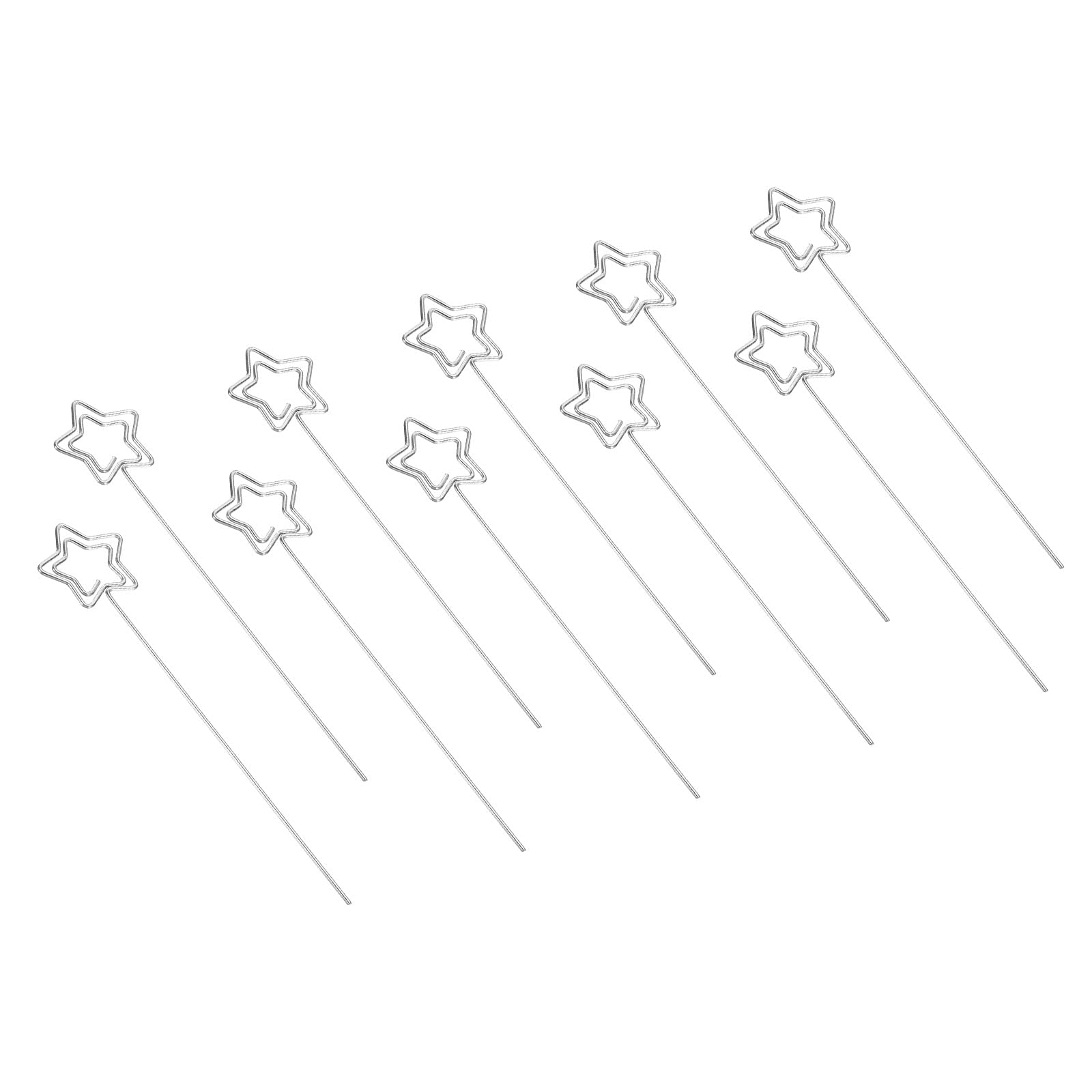 PATIKIL 4.7 Inch Metal Wire Place Card Holder, 20 Pack Photo Picture Floral Picks Star Shape Clips for Party Meeting Wedding Displaying DIY, Silver Tone