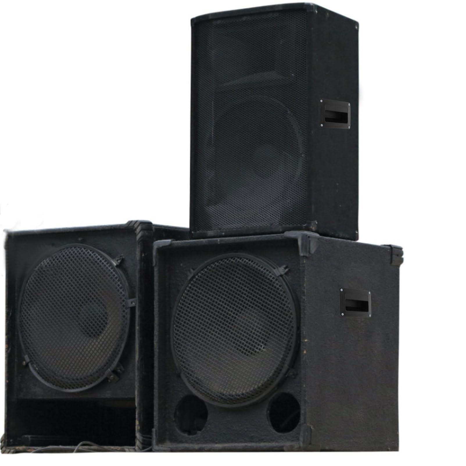 Holibanna Poignée de Haut-Parleur Encastrable Noire en Plastique, Facile à Installer, Lot de 4 Pièces, Accessoire Audio Décoratif pour Équipement de Scène Classique