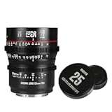 25mm T2.1 Super 35 Prime Manual Focus Cinema Lens for EF-Mount Cine Camera Compatible with Canon C200 C300 II, RED Komodo, BMPCC 6K, Z CAM E2-S6 BMPCC 6K Pro
