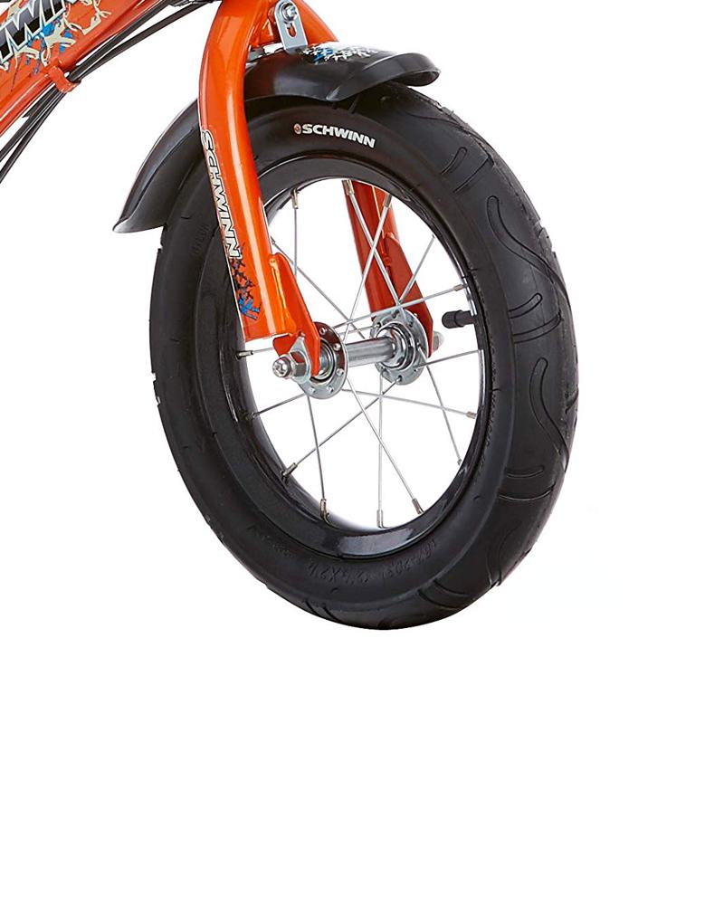Schwinn Grit Push Steer and Ride Kids Bike, Boys Beginner Bicycle, 12-Inch Wheels, with Training Wheels, Parent Push Handle, Water Bottle and Holder, Orange/Black : Childrens Bicycles : Sports &