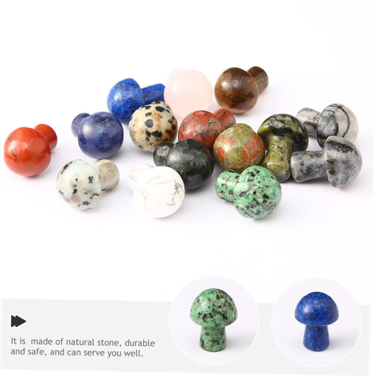 Yardwe 5 Sätze Kristall-pilz-Ornament Pilzdekor Pflanzen Kuchen Verzieren Cupcake-Dekoration Pilzsteine Pilzzeug Pilzkristalle Masse Aquarium Dekoration Naturstein 15 Stück * 5