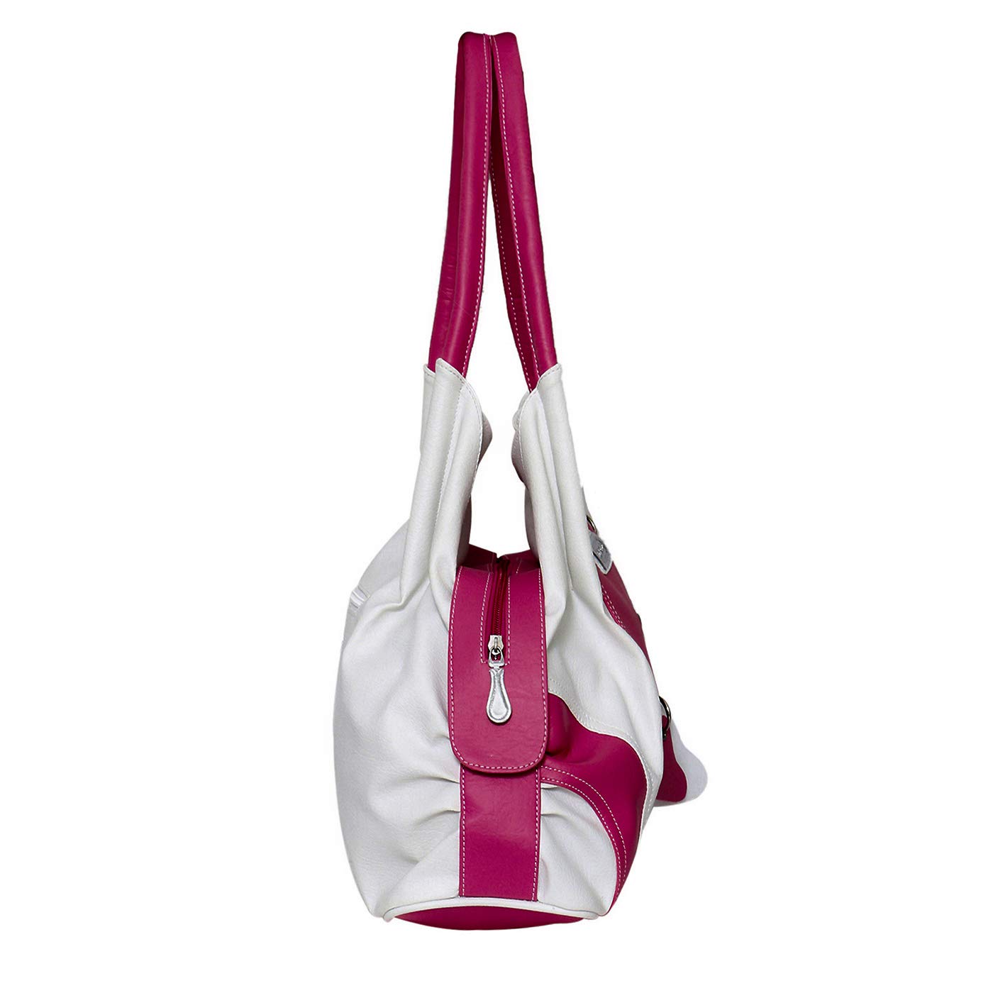RIGHT CHOICE Women's Handbag (White & Rani) 3