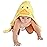 HIPHOP PANDA Hooded Towel - Rayon Made from Bamboo, Bath Towel with Bear Ears for Newborn, Babie, Toddler, Infant - Absorbent Large Baby Towel - Yellow Duck, 30 x 40 Inch