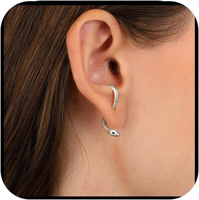 Snake Earrings For Women Punk Gothic Cute Dainty Grunge Snake Earrings For Women Snake Jewelry