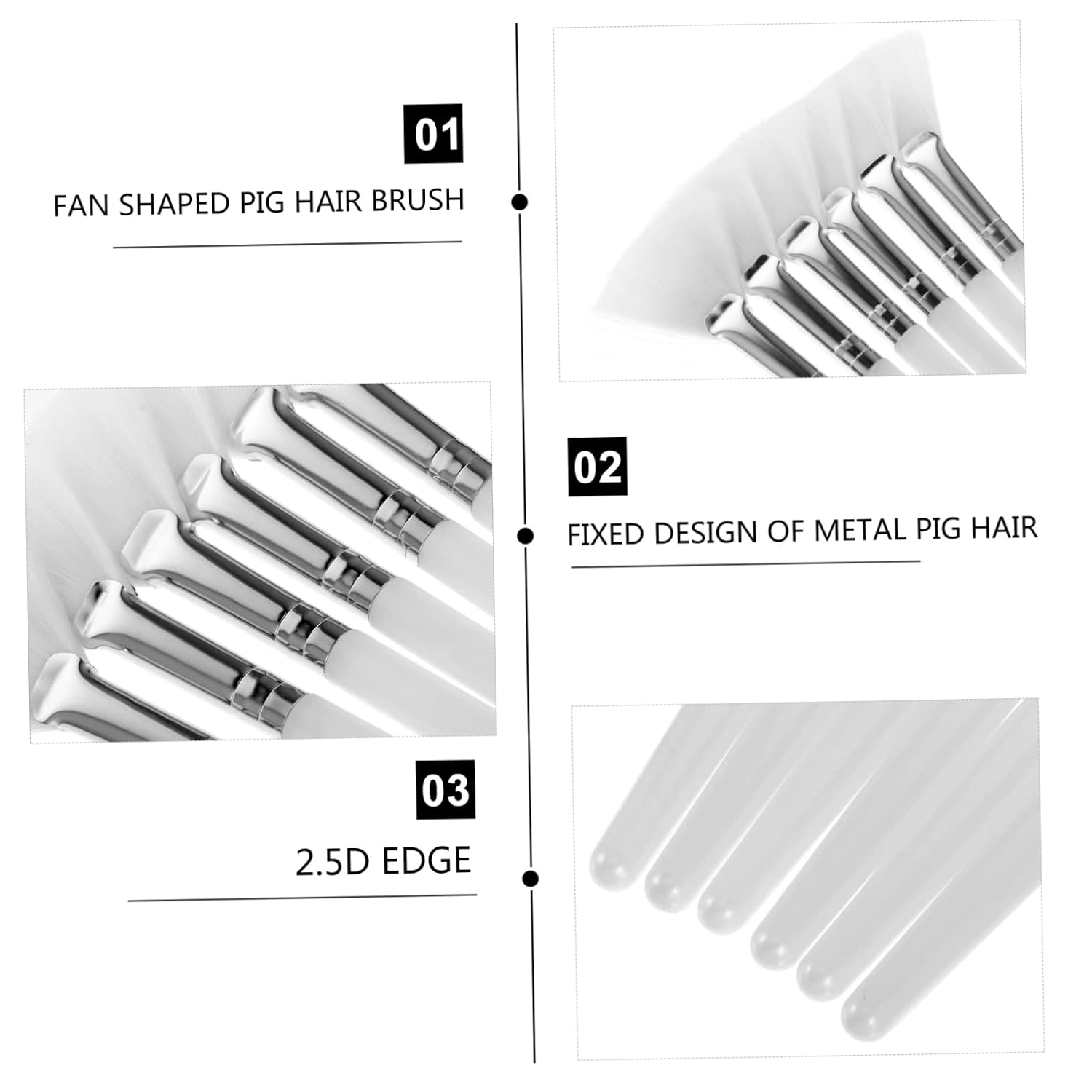 6pcs Facial Mask Applicator Brush Soft Fan Beauty Tool for Smoothing Masks Easy Application Coverage for Skincare and Makeup Use