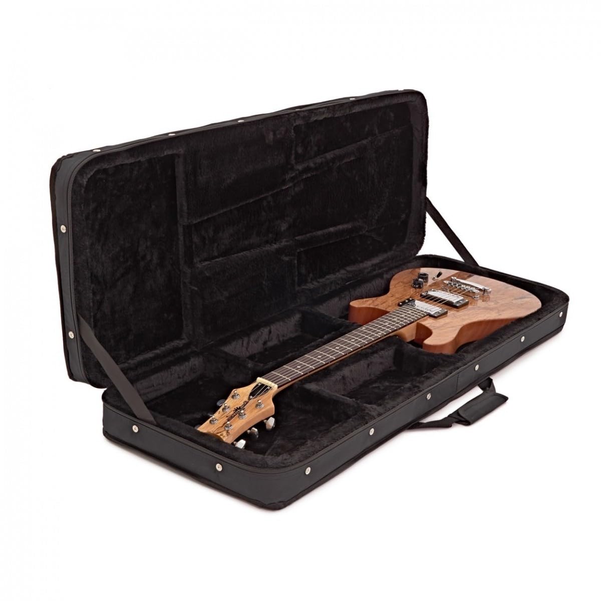 gear4music Custodia in schiuma per chitarra elettrica Rettangolare con cinghie
