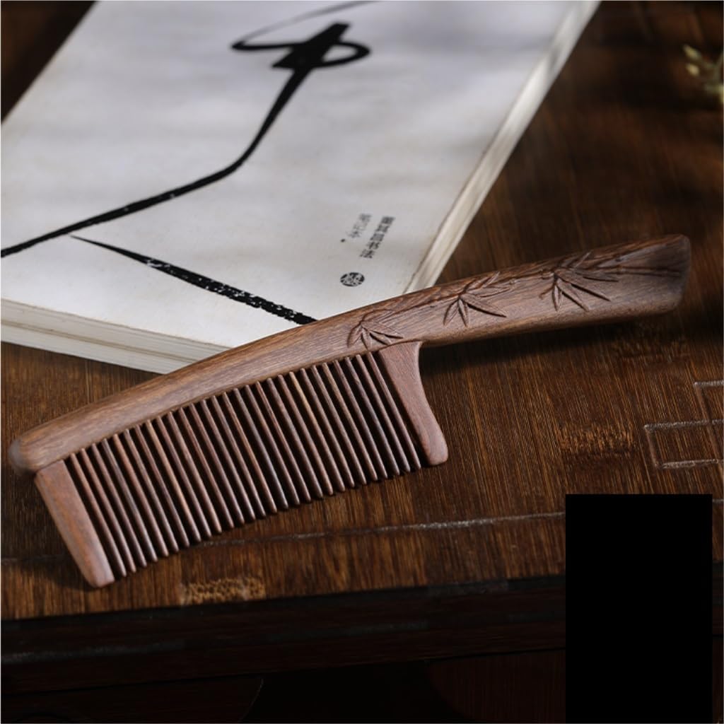 Peine Para Peinar Peine de mango largo de madera maciza, peine rectangular for mujer, peine de ducha for baño, herramientas for el cuidado y peinado del cabello Peine Para El Cabello
