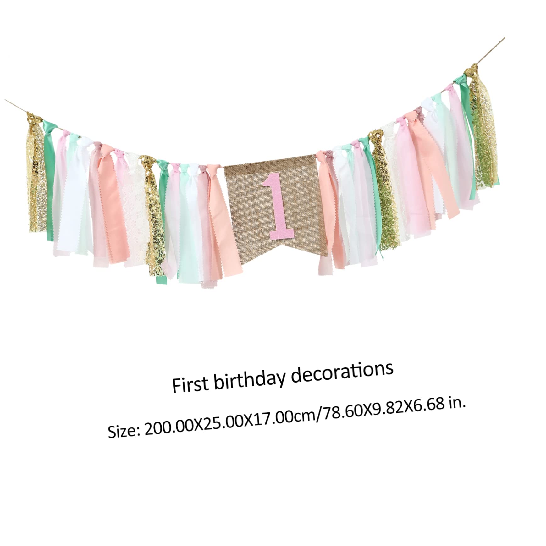 TOYANDONA 4 Uds De Cumpleaños De Tela Pancarta De Cumpleaños De Bebé Decoración De Primera Fiesta De Cumpleaños Adorno Pancarta De Feliz Cumpleaños Silla Alta para