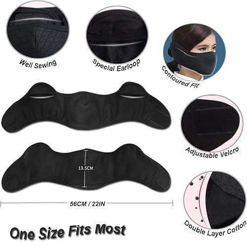 Miniatura 3 de Máscara de media cara con orejeras, antipolvo, resistente al viento, máscara de esquí para deportes y actividades al aire libre de invierno