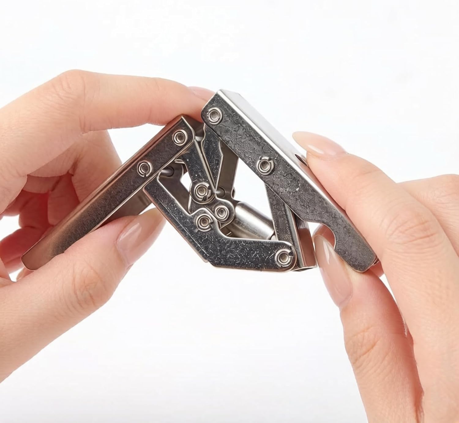 Hidden Cabinet Door Hinges, 90 Degree Invisible Folding Hinge 2-Pack Complete Concealment for Flush-Mount Doors, Smooth 90° Fold Hardware, Easy Install for Cabinet & Furniture DIY Projects